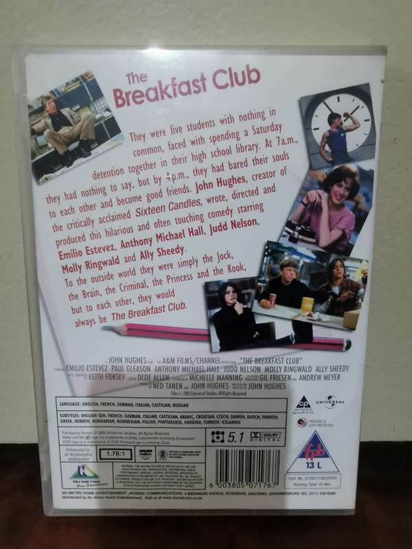 The Breakfast Club on DVD
