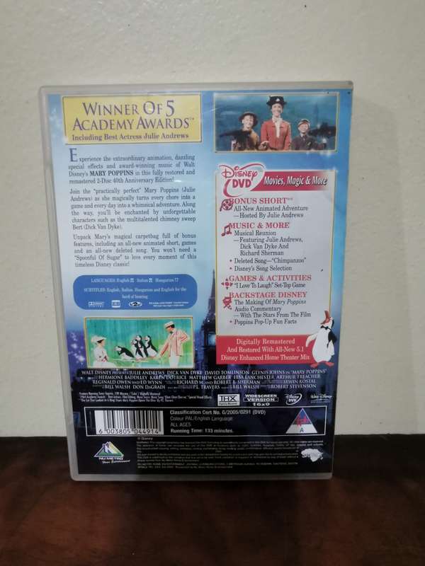 40th Anniversary Edition of Mary Poppins on DVD