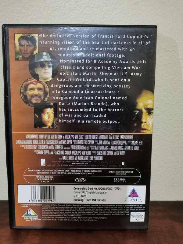 Apocalypse Now in Mint Condition on DVD