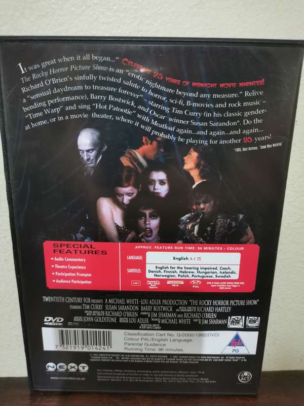 The Rocky Horror Picture Show on DVD in Mint Condition