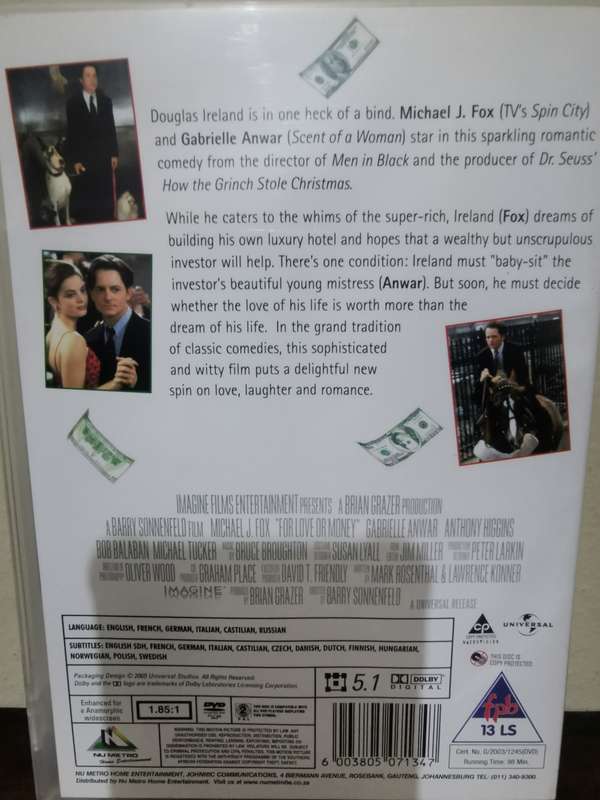 For Love or Money on DVD