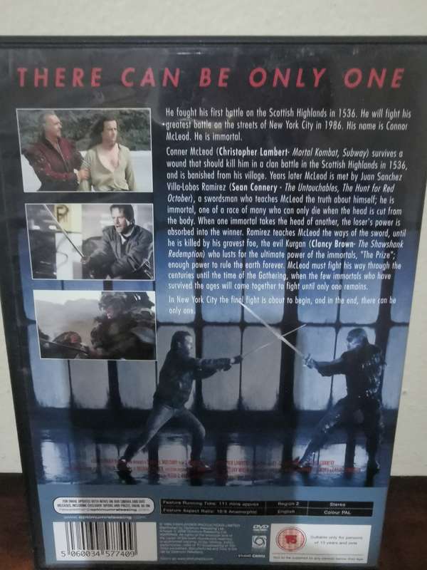 Highlander on DVD