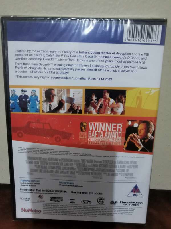 New and Sealed - Catch me if you Can on DVD