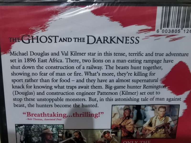 New and Sealed - The Ghost and the Darkness on DVD