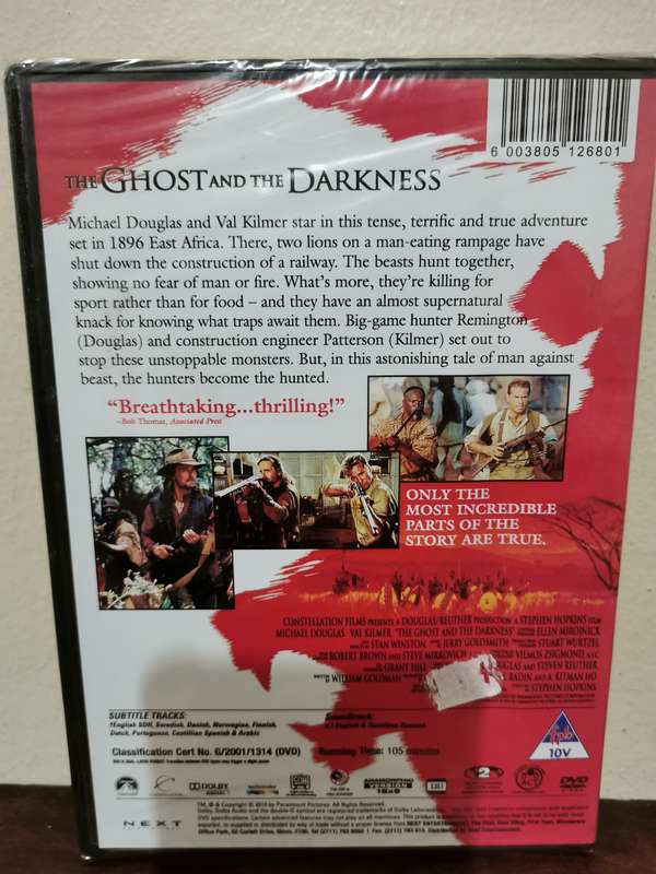 New and Sealed - The Ghost and the Darkness on DVD
