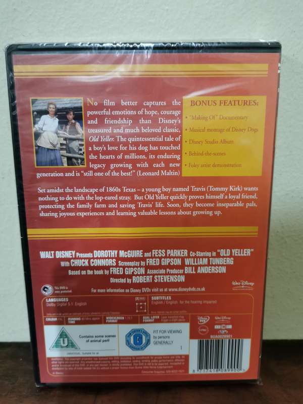 New and Sealed - Old Yeller on DVD