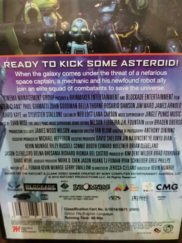 Ratchet and Clank on DVD