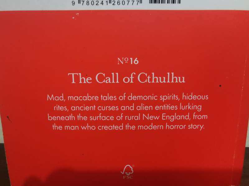 Call of Cthulhu, novel by HP Lovecraft