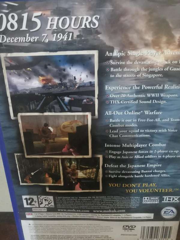 Medal of Honor, Rising Sun on PlayStation 2 with Booklet