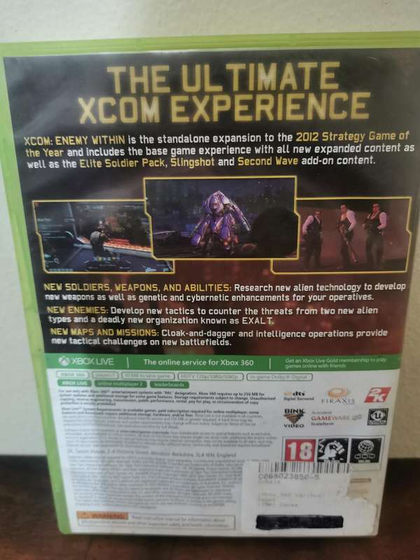 XCOM Enemy Within - Commander Edition on Xbox 360 with Booklet