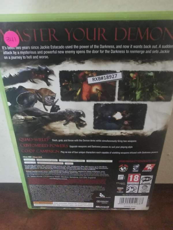 The Darkness 2 on Xbox 360 with Booklet