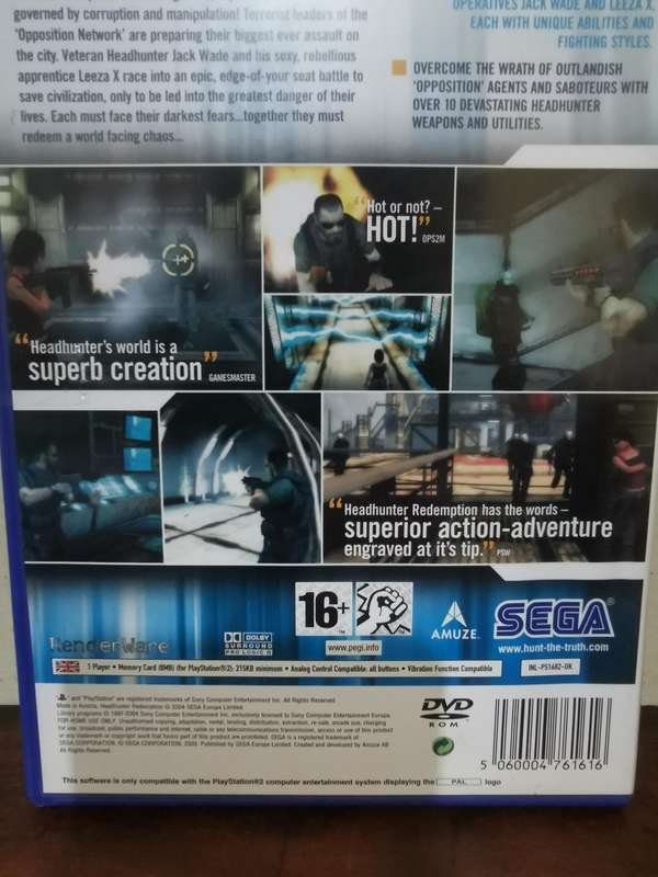 Headhunter Redemption on PlayStation 2 with Booklet