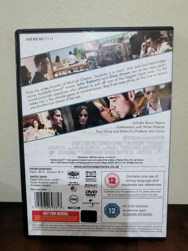 Duplicity on DVD