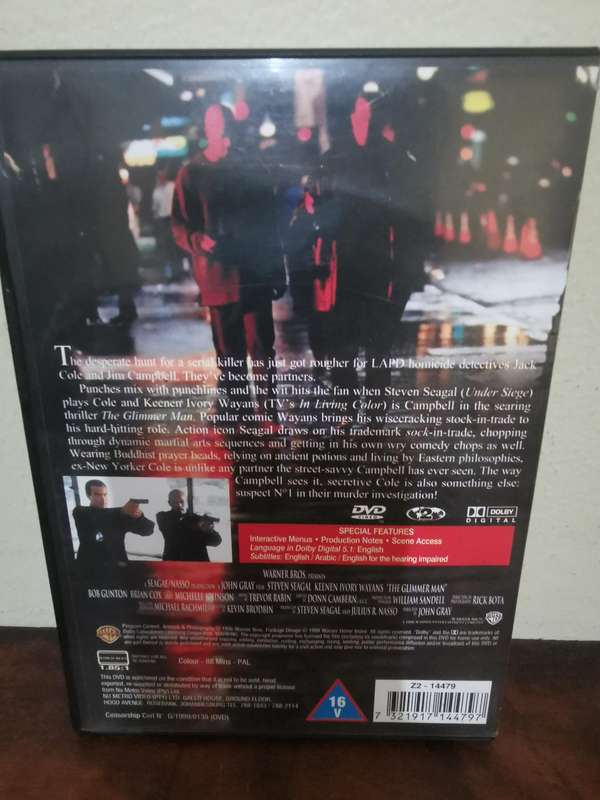 The Glimmer Man on DVD