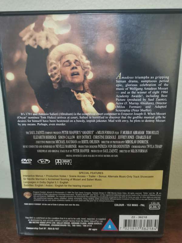 Amadeus on DVD