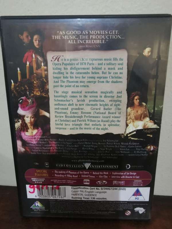 The Phantom of the Opera Double Disc Special Edition on DVD