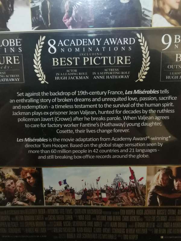 Les Miserables on DVD