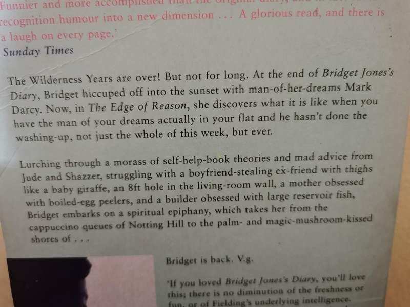 Bridget Jones - The Edge of Reason, novel by Helen Fielding