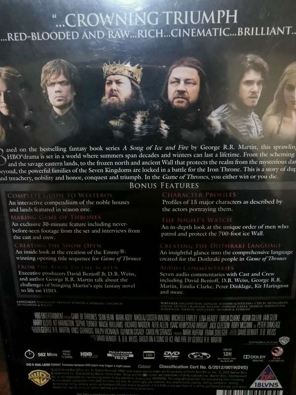 Game of Thrones - Complete Season 1 on DVD
