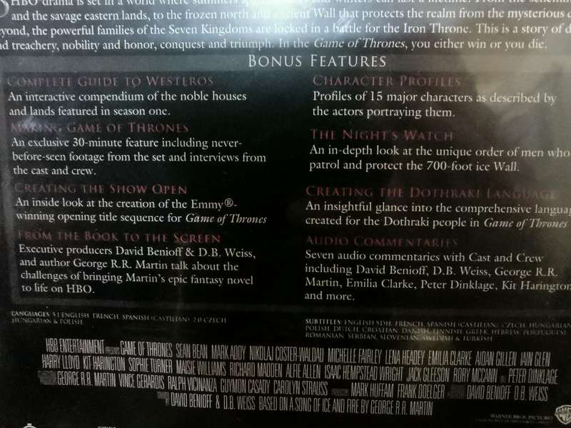 Game of Thrones - Complete Season 1 on DVD