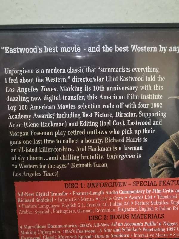 Unforgiven Special Edition on DVD