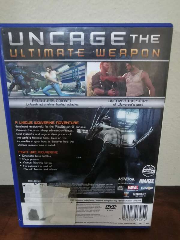 X-men Origins, Wolverine on PlayStation 2 with Booklet