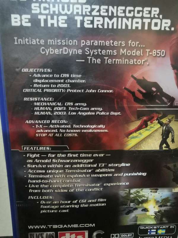 Terminator 3 - Rise of the Machines on PlayStation 2 with Booklet