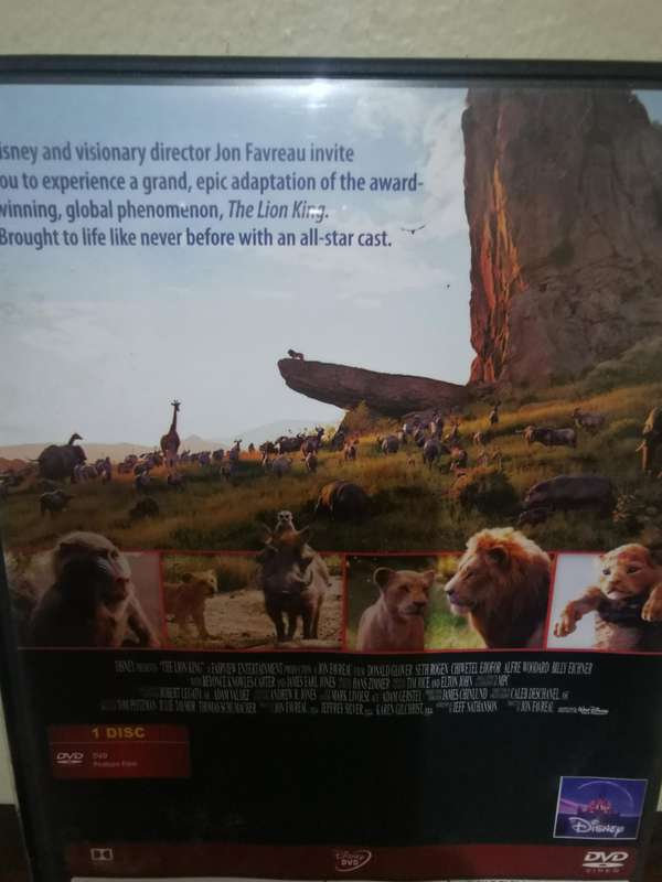 2019 The Lion King - Live Action Movie on DVD