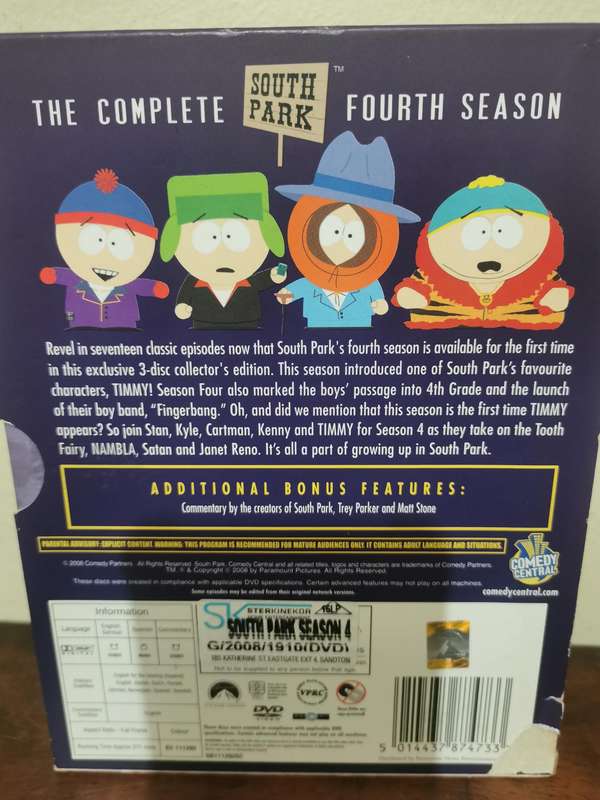 South Park - Complete Season 4 on DVD