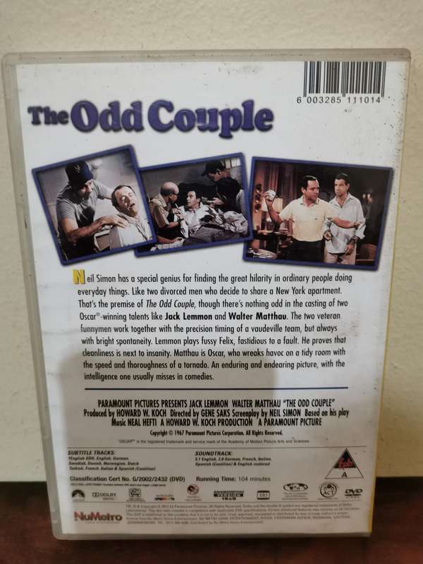 The Odd Couple on DVD