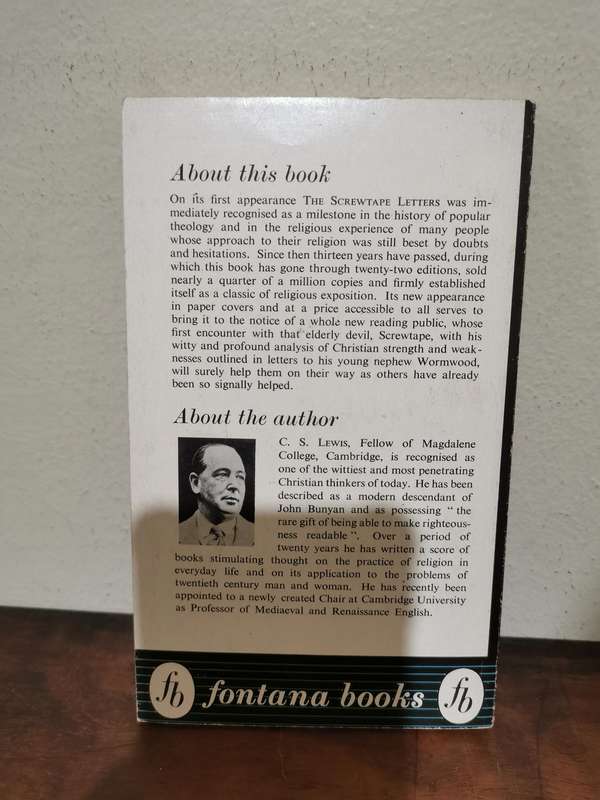 The Screwtape Letters, novel by C S Lewis