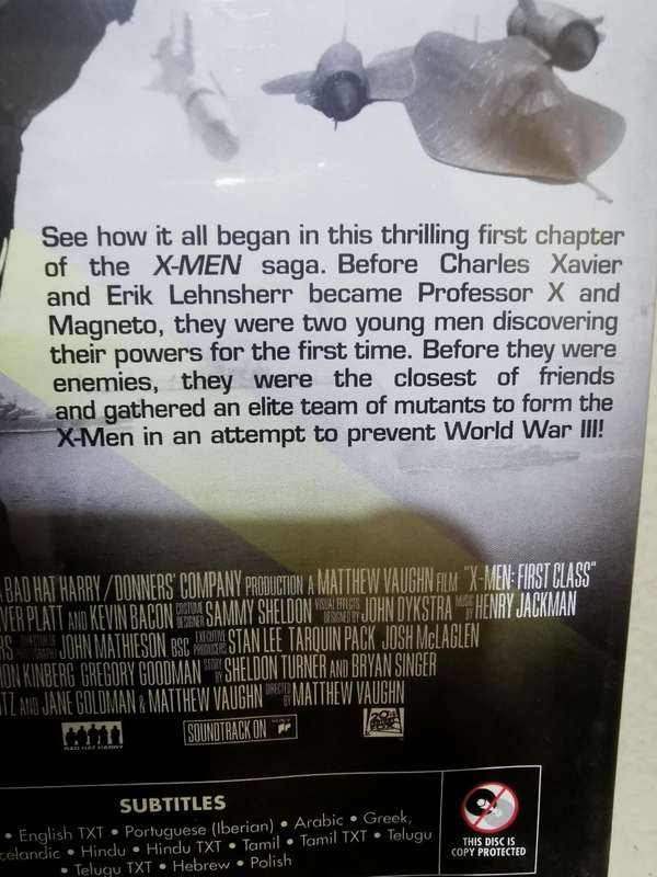 X-men, First Class on DVD