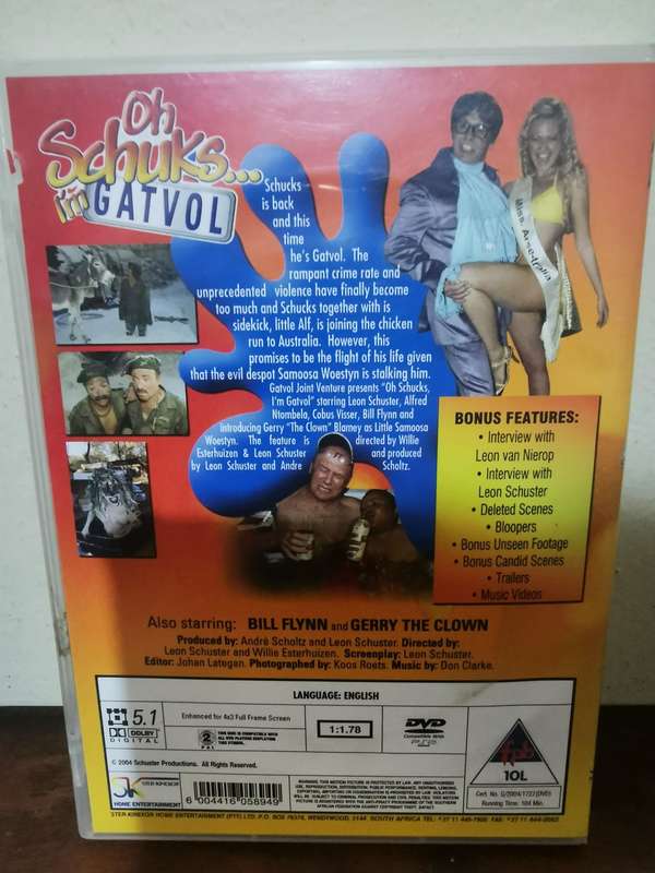 Oh Schucks I'm Gatvol on DVD