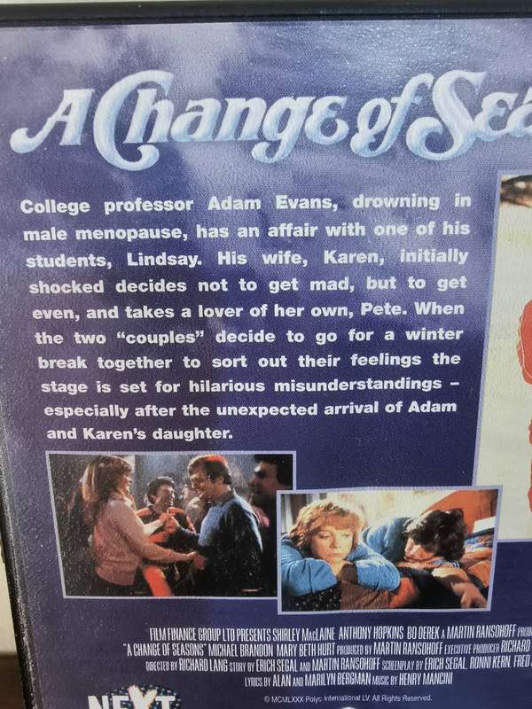 A Change of Seasons on DVD staring Anthony Hopkins