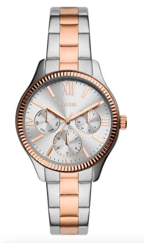 Fossil Rye Women's Silver Stainless Steel Watch - BQ3761