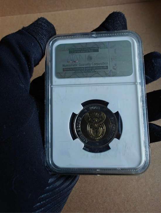 MS 67 Graded Mandela R5 - 2008