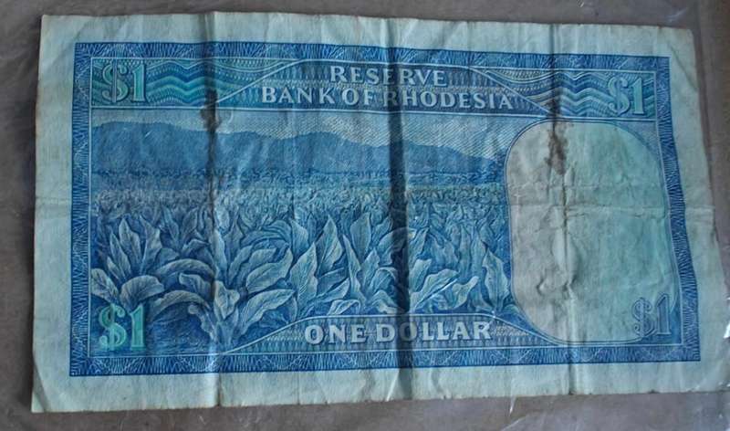 Reserve Bank of Rhodesia one dollar August 1979