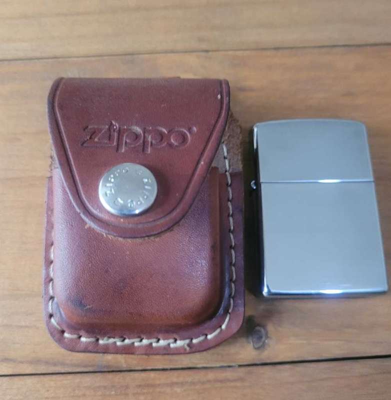 2008 Zippo With Original leather pouch