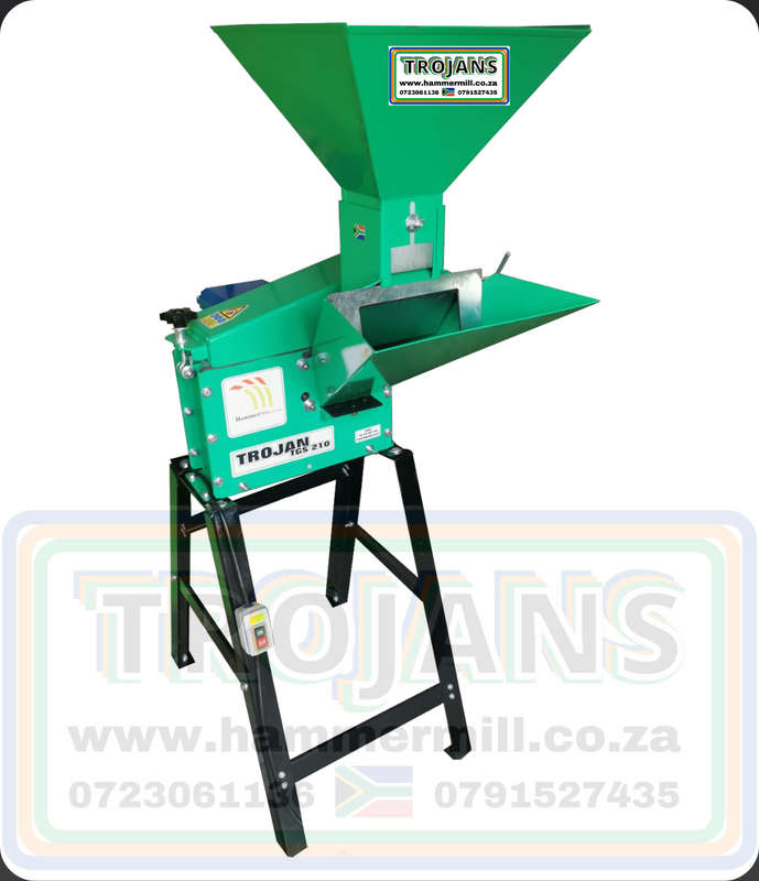 Trojan TGS210E MegaMill 3HP 220V electric hammer mill grinding mill from www.hammermill.co.za
