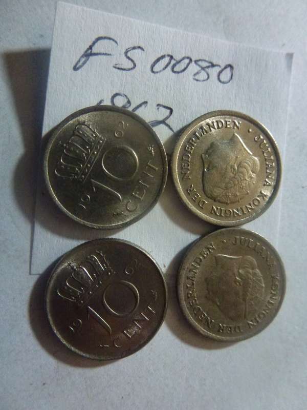 1962 Netherlands 10 cent
