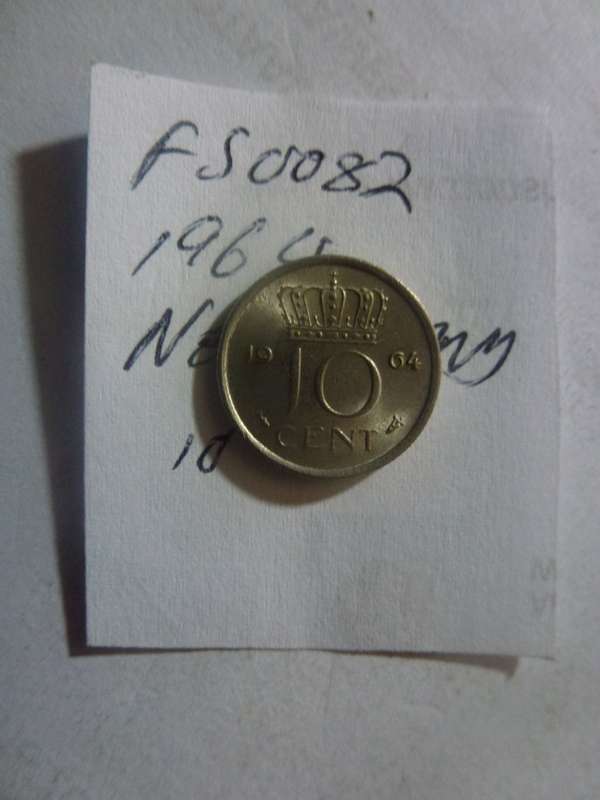 1964 Netherlands 10 cent