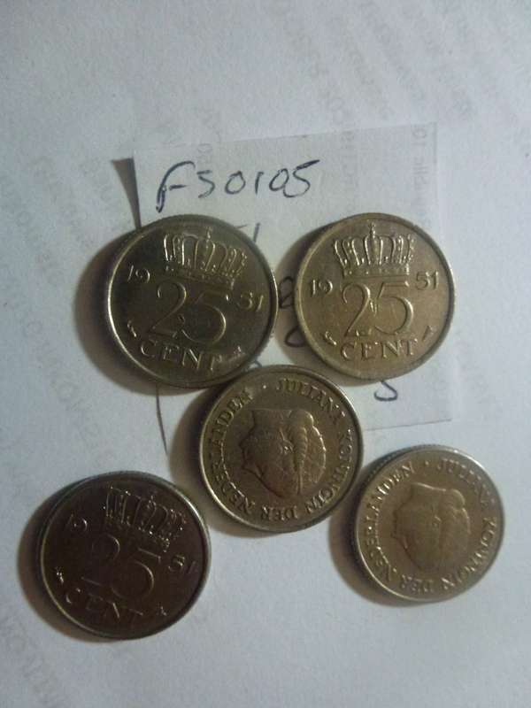 1951 Netherlands 25 cent