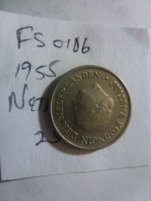 1955 Netherlands 25 cent