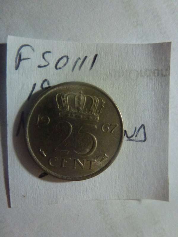 1967 Netherlands 25 cent