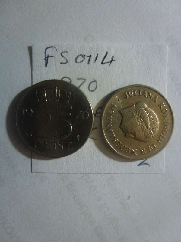 1970 Netherlands 25 cent