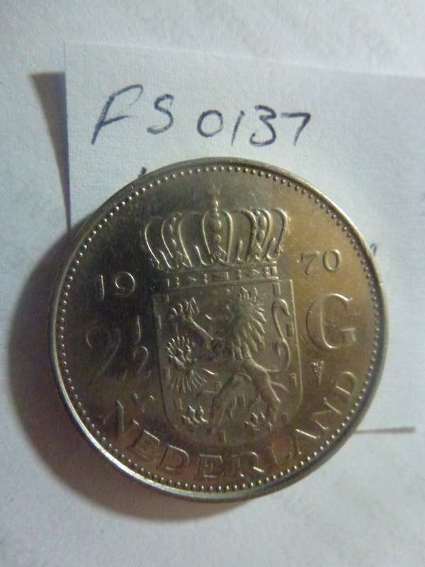 1970 Netherlands 2 1/2 gulden