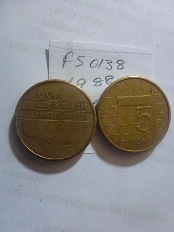 1988 Netherlands 5 gulden