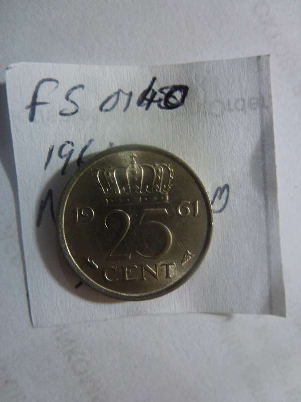 1961 Netherlands 25 cent