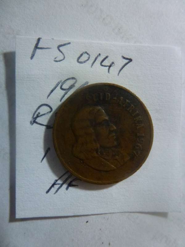 1967 Republic of South Africa 1 cent