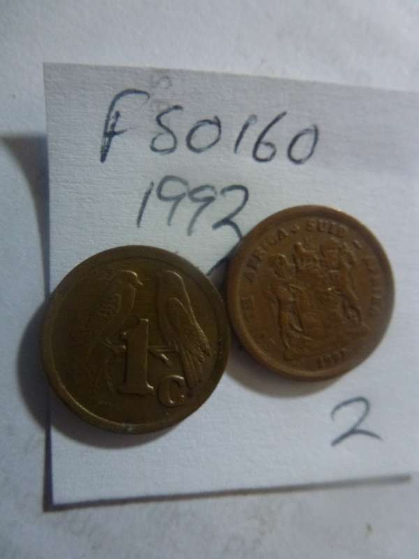 1992 Republic of South Africa 1 cent